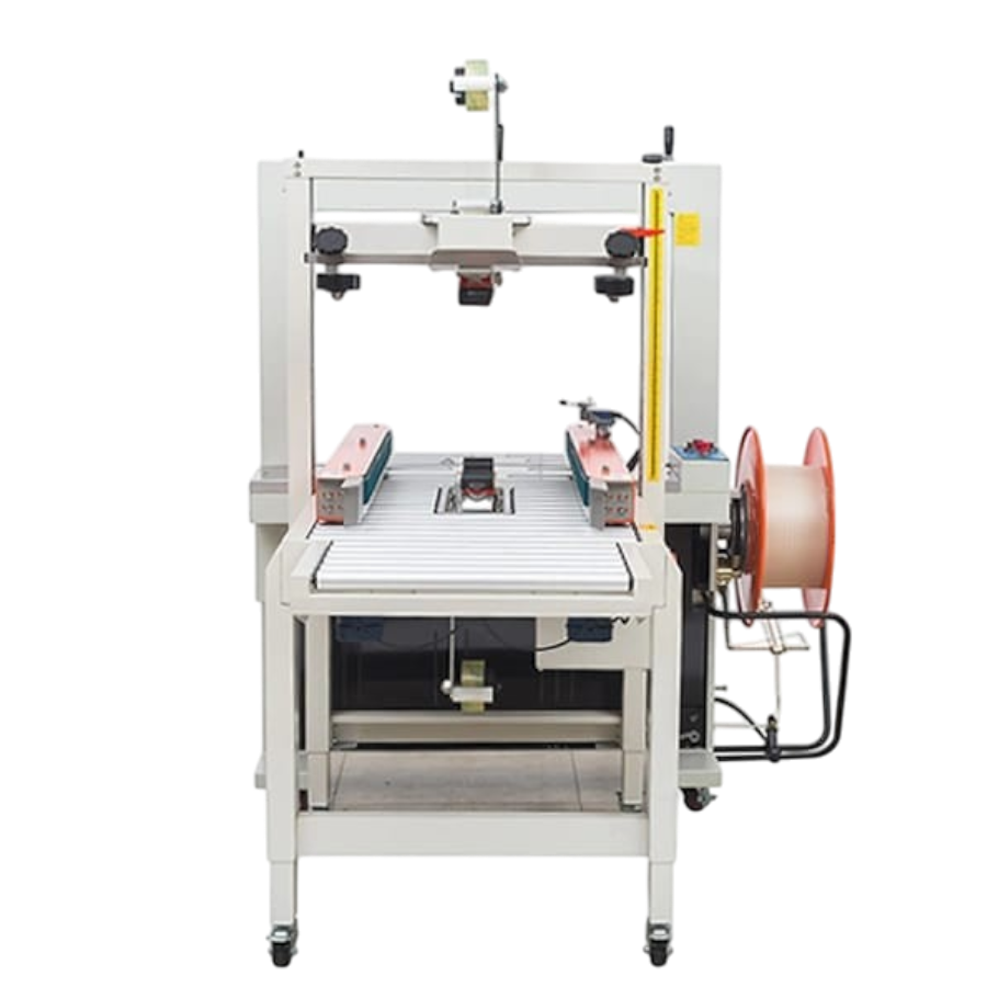 Automatic Box Strapping And Tapping Machine